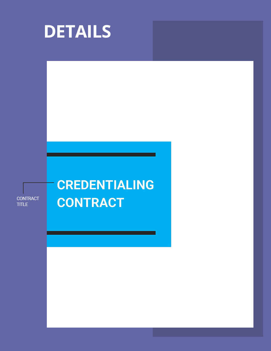 Credentialing Contract Template in Pages Word Google Docs Download
