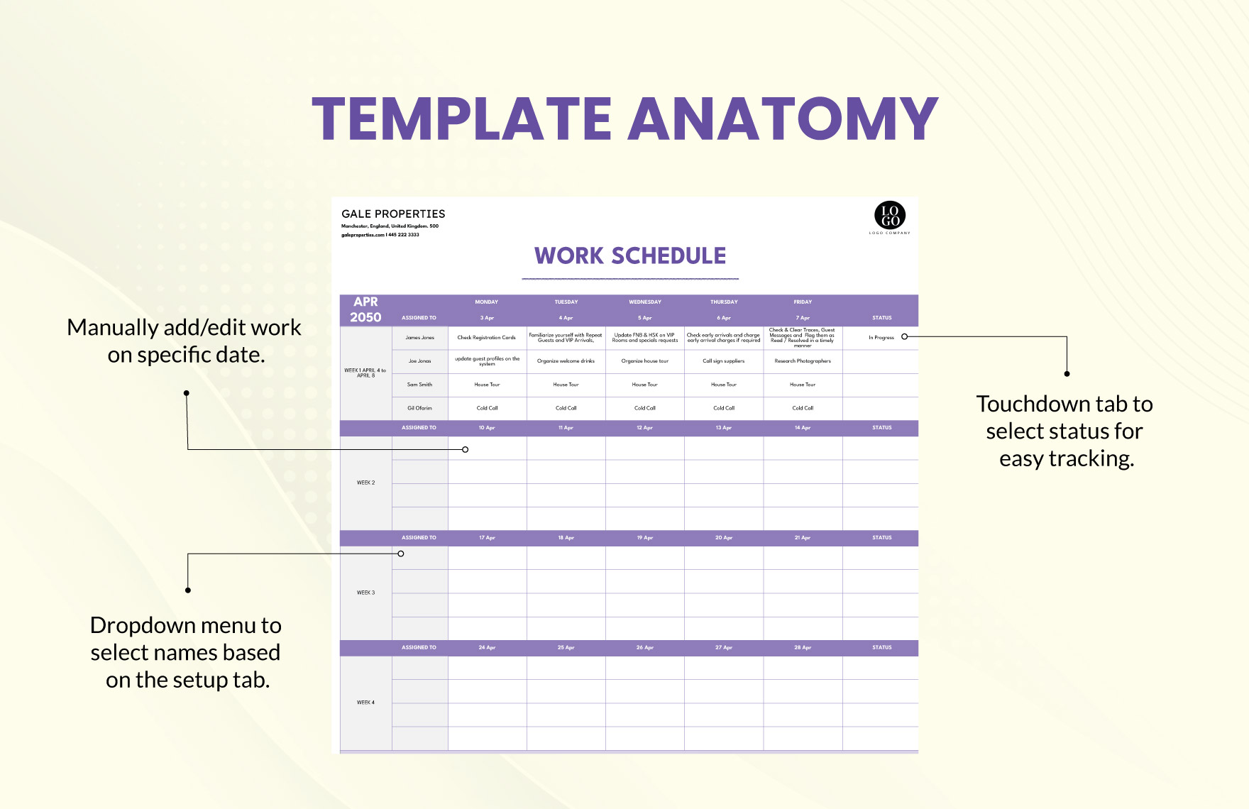 Work Schedule Format