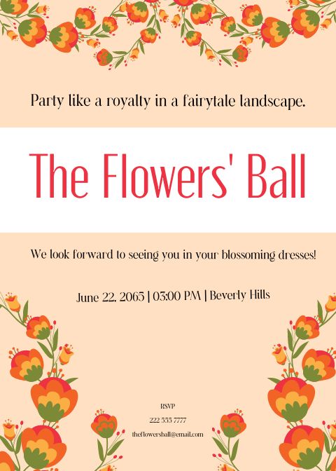 Flowers Party Invitation