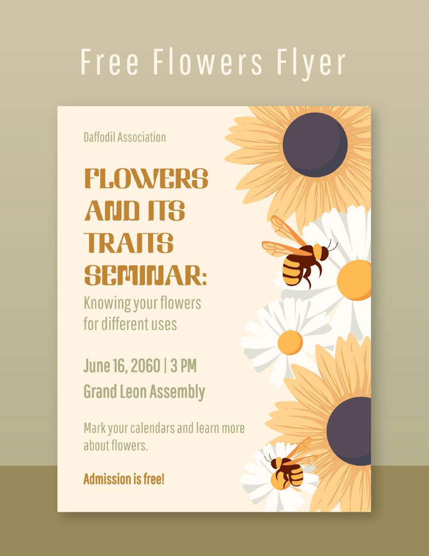 Free Flowers Flyer in Word, Google Docs, Illustrator, PSD, EPS, SVG, JPG, PNG