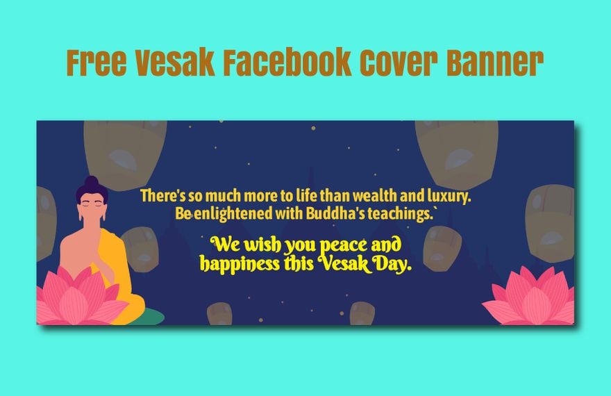 Free Vesak Facebook Cover Banner in Illustrator, PSD, EPS, SVG, JPG, PNG
