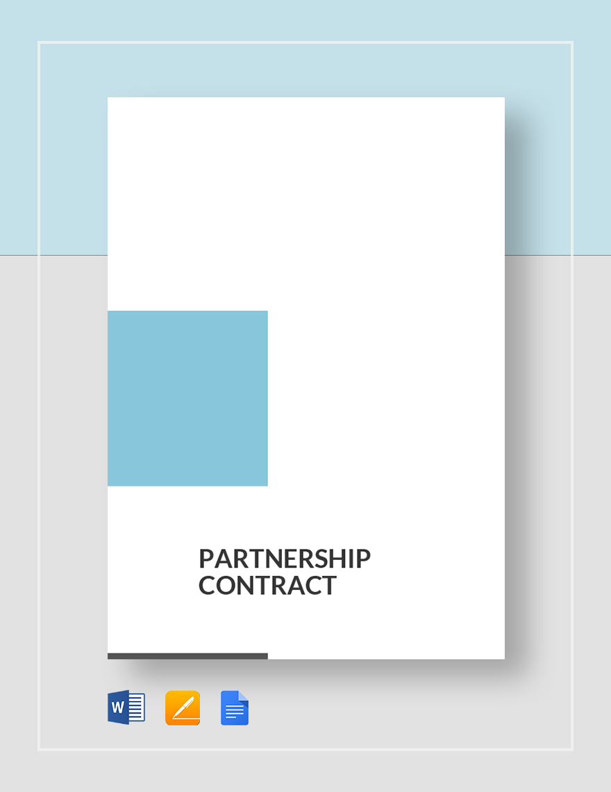 Partnership Contract Template Google Docs Word Apple Pages PDF
