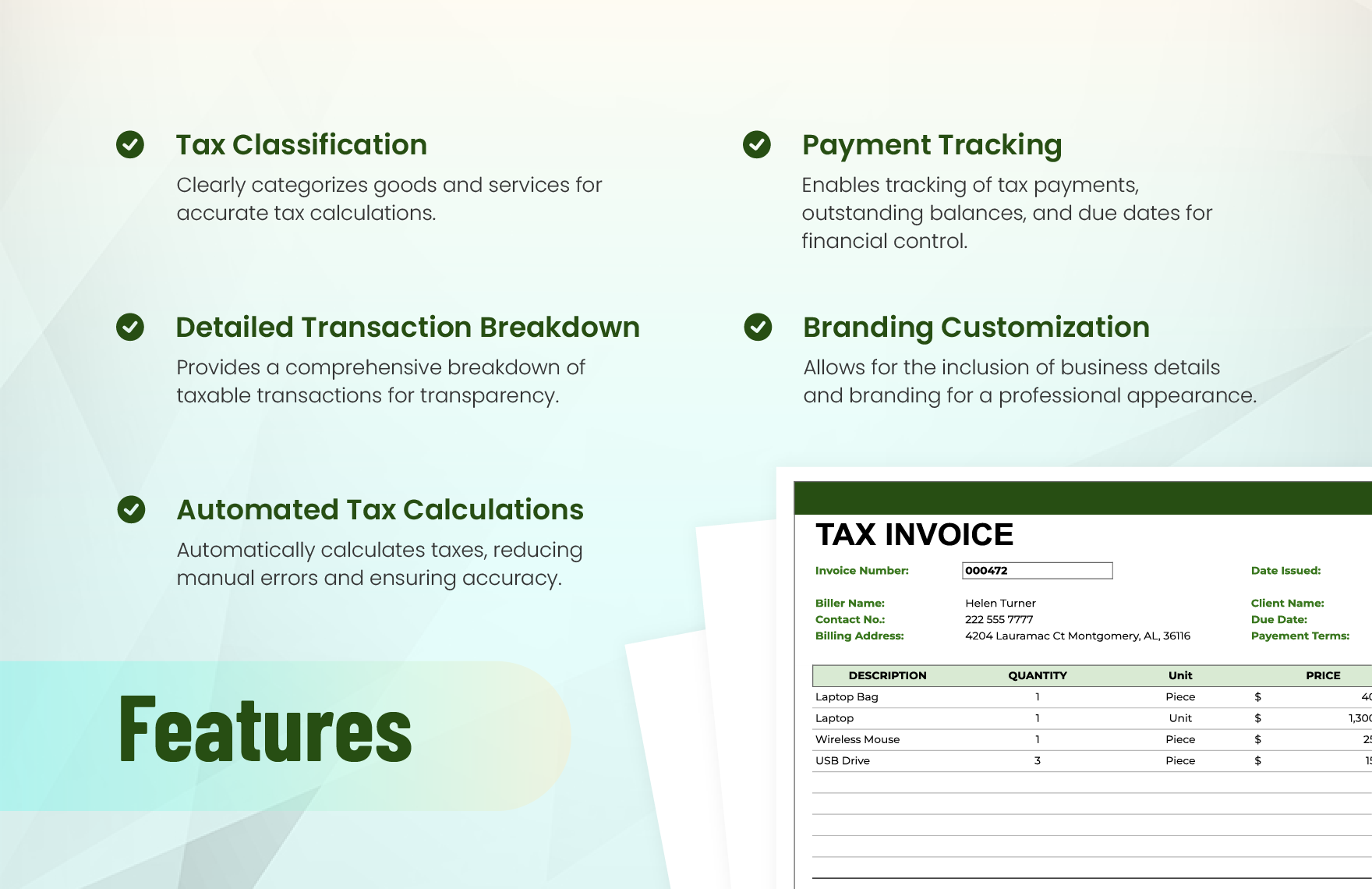 Tax Invoice Format