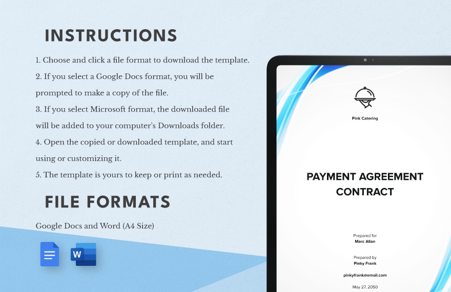 Payment Agreement Contract Template
