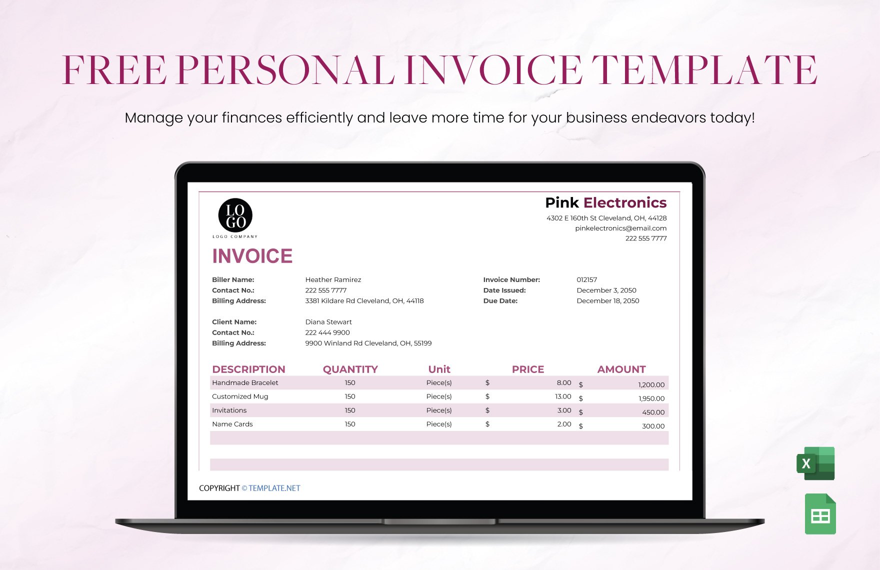 Personal Invoice Template