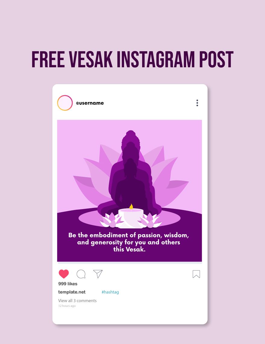 Free Vesak Instagram Post in Illustrator, PSD, EPS, SVG, JPG, PNG