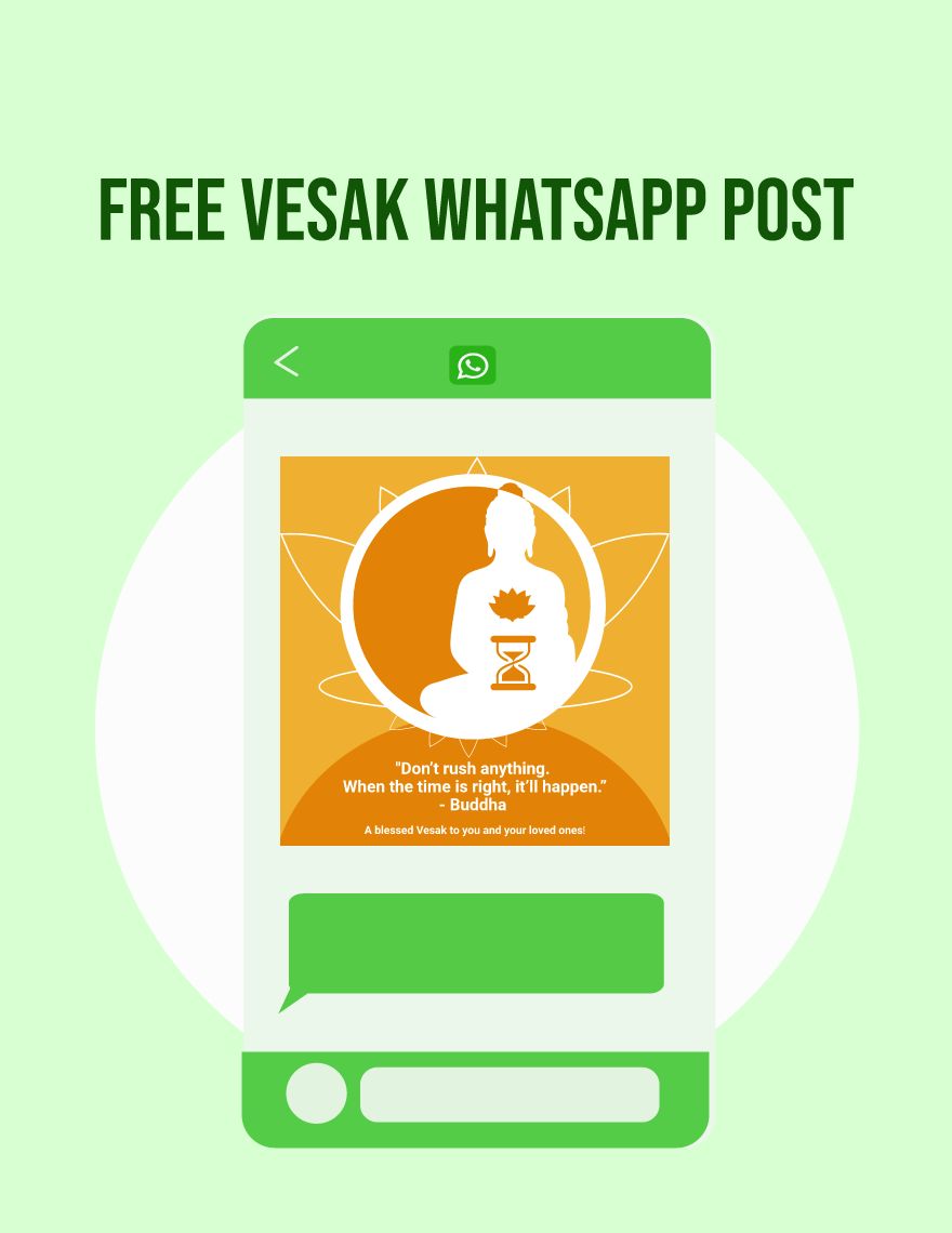 Free Vesak Whatsapp Post in Illustrator, PSD, EPS, SVG, JPG, PNG