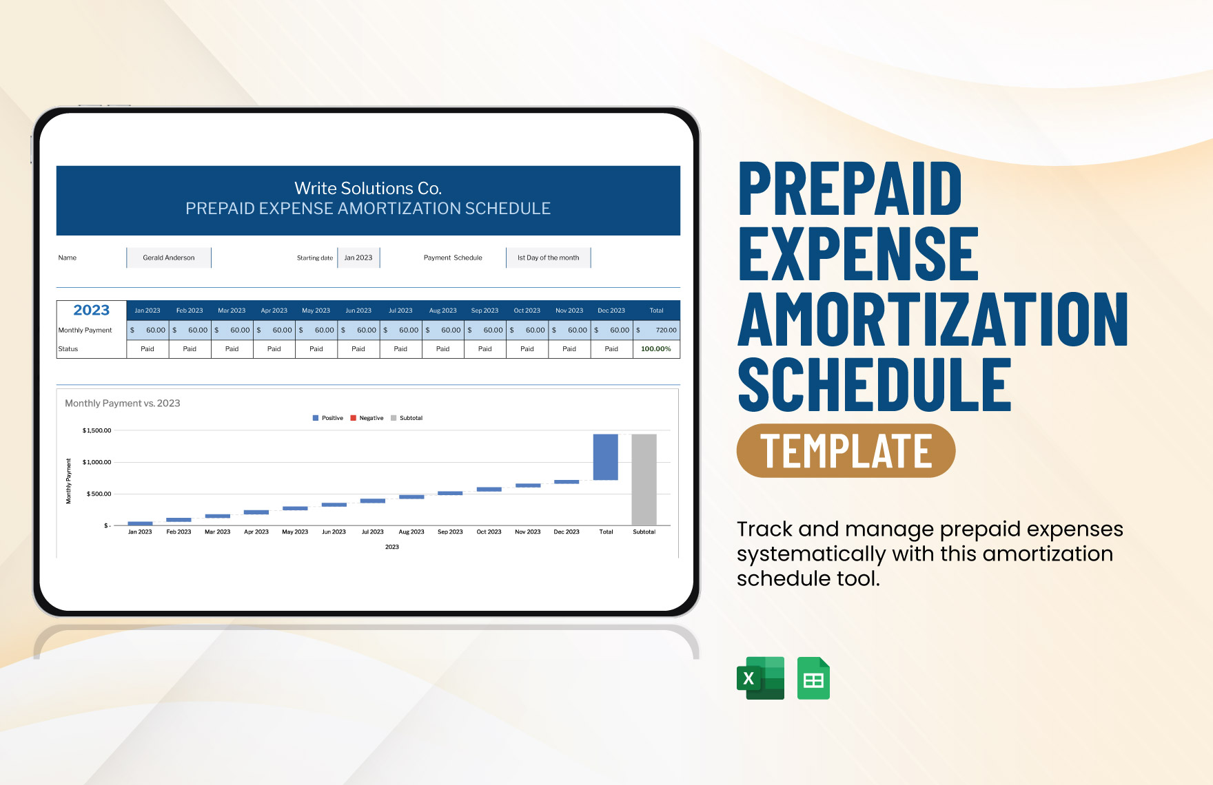 Prepayment Schedule In Excel