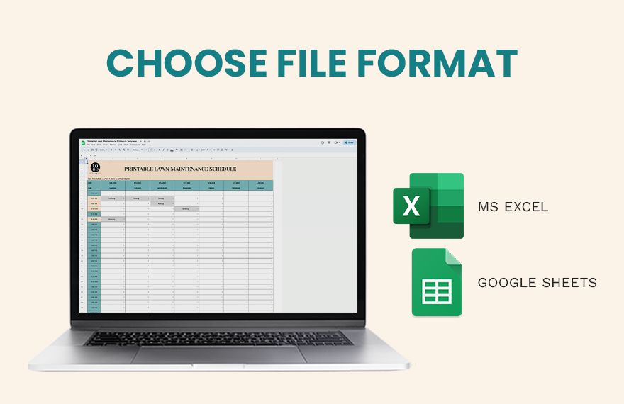 Printable Lawn Maintenance Schedule Template - Download in Excel