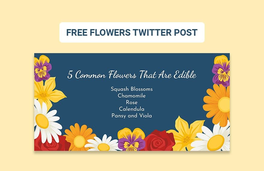 Flowers Twitter Post