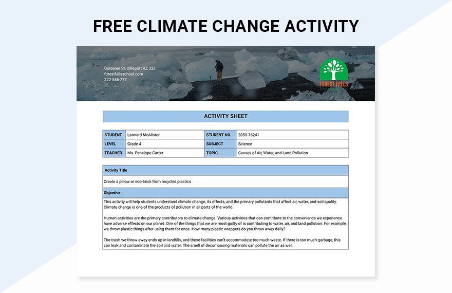 Climate Change Activity