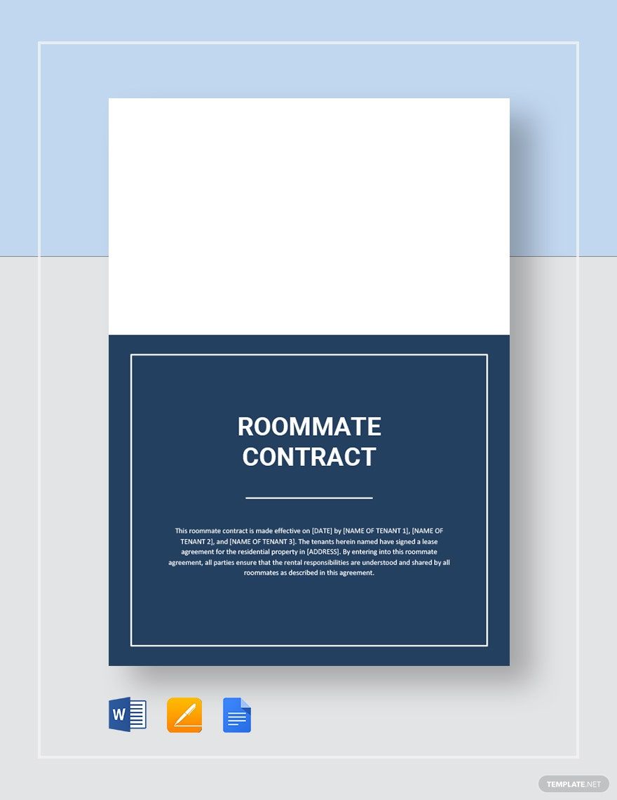 Roommate Contract Template
