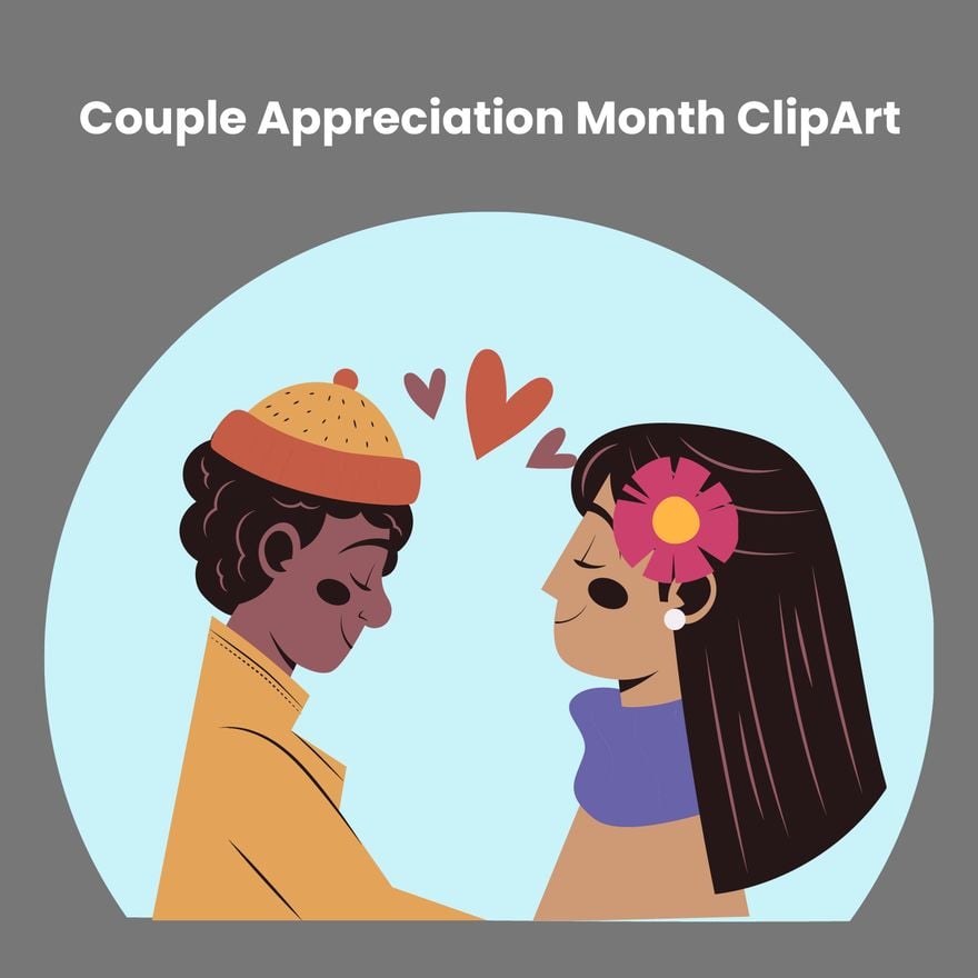 Couple Appreciation Month ClipArt in Illustrator, PSD, EPS, SVG, JPG, PNG
