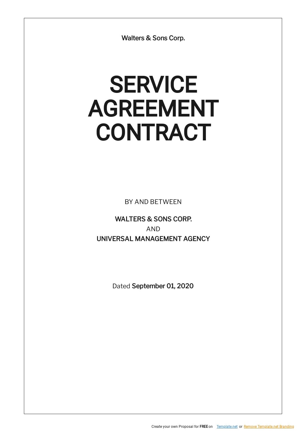 Free Service Agreement PDF Templates, 60+ Download