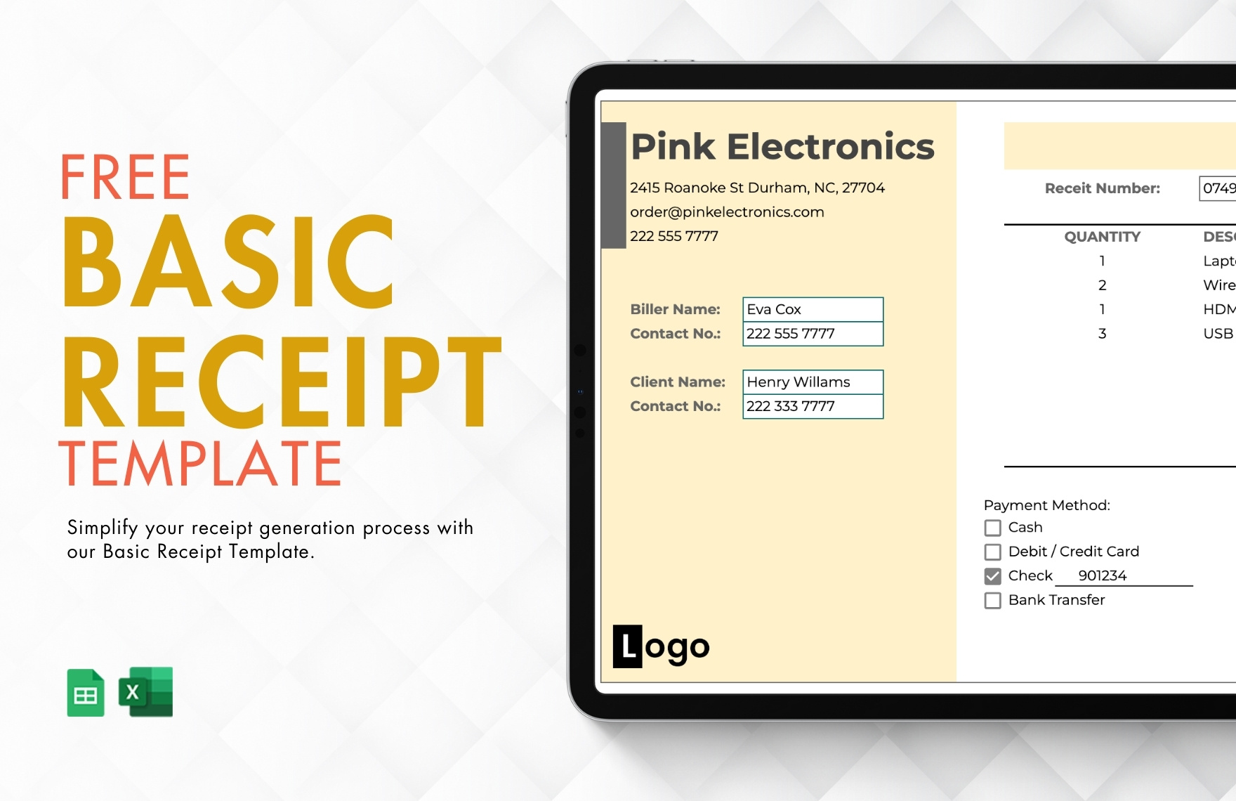 Basic Receipt Template