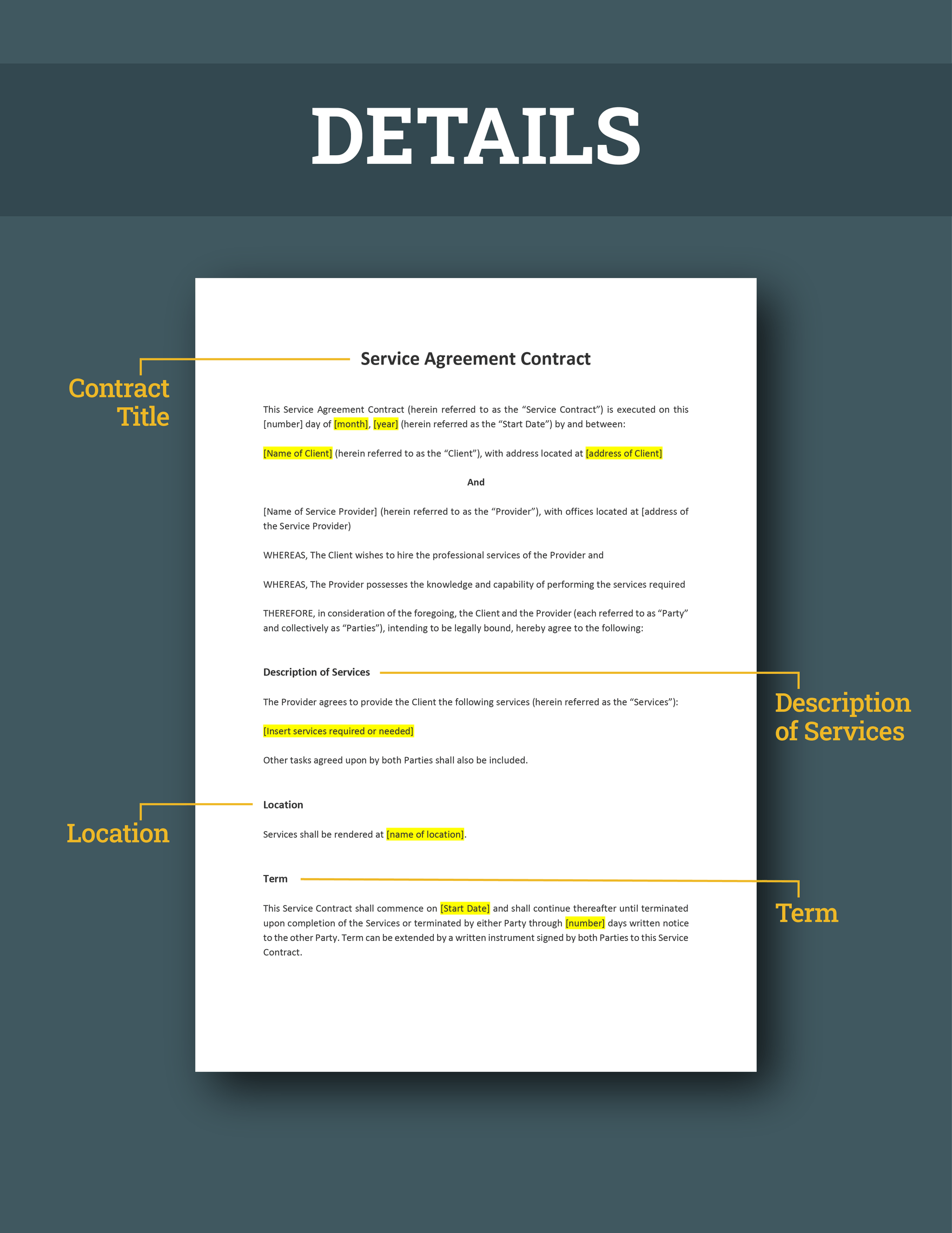 Simple Service Agreement Contract Template