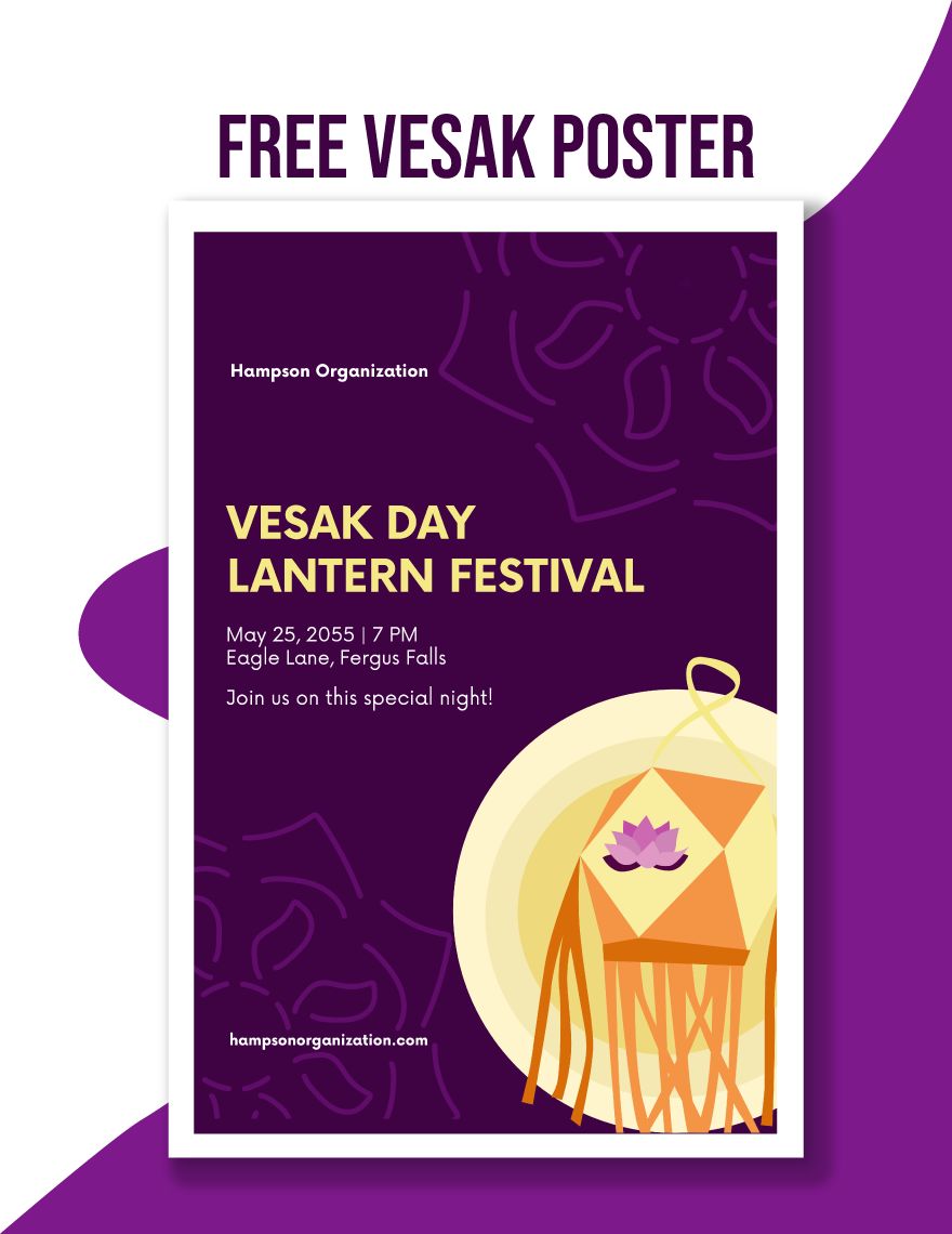 Vesak Poster in Word, Google Docs, Illustrator, PSD, EPS, SVG, JPG, PNG