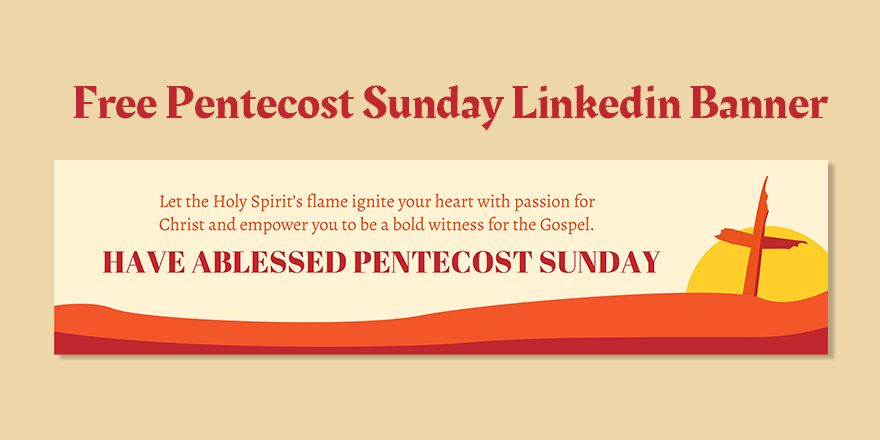 Pentecost Sunday Linkedin Banner