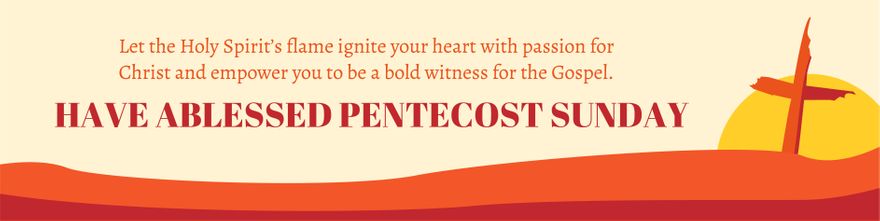 Pentecost Sunday Linkedin Banner