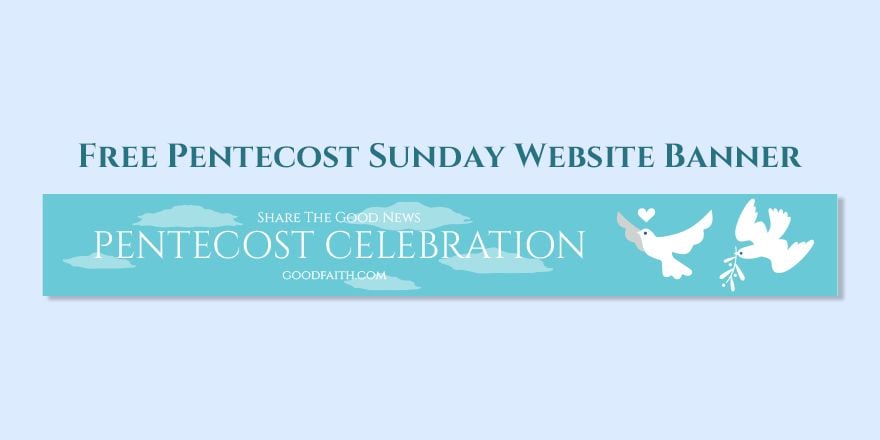 Free Pentecost Sunday Website Banner in Illustrator, PSD, EPS, SVG, JPG, PNG