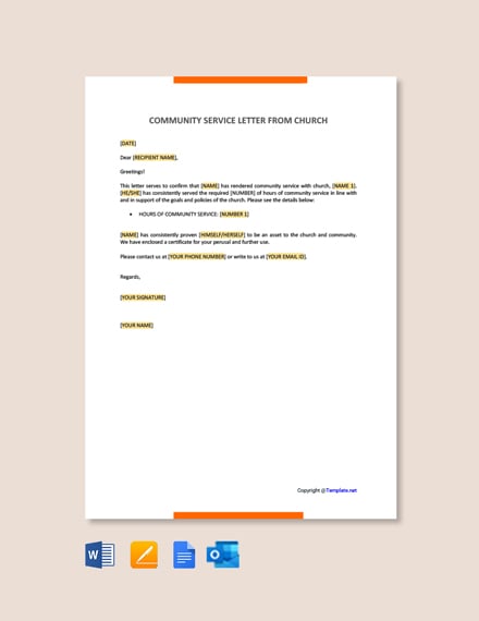 Community Service Letter Template from images.template.net