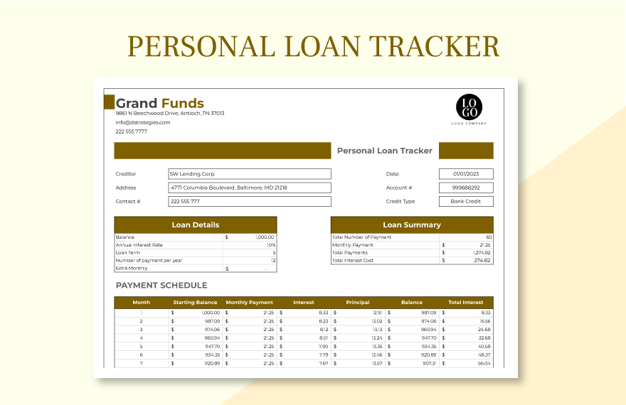 Personal Loan Tracker
