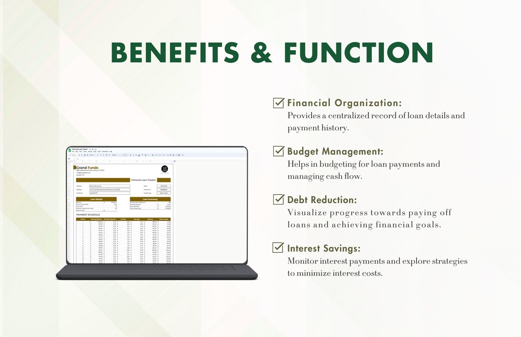 Personal Loan Tracker Template