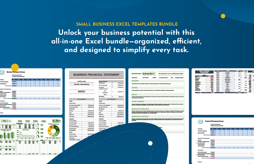20 Small Business Excel Templates Bundle