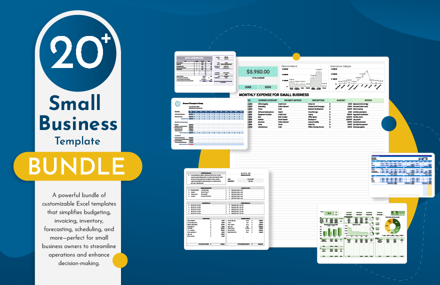 20 Small Business Excel Templates Bundle in Excel, Google Sheets to Download
