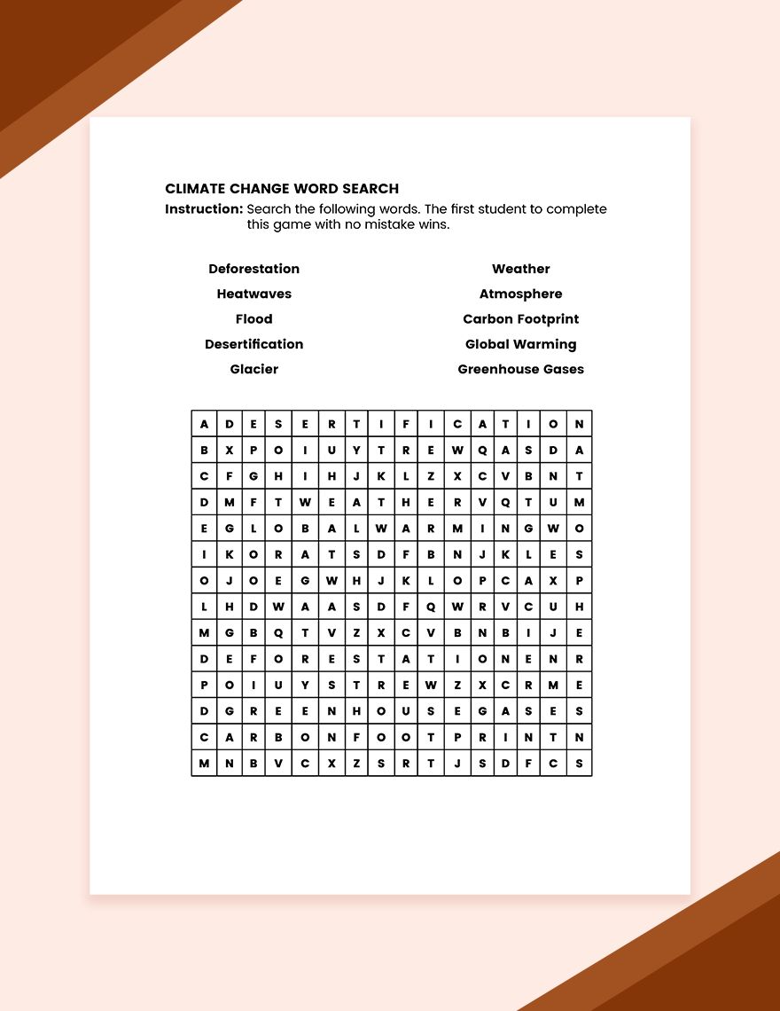 Free Climate Change Game Template to Edit Online Free Climate Change Game Template to Edit Online