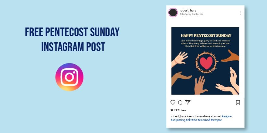 Pentecost Sunday Instagram Post