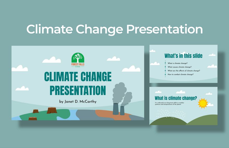 Climate Change Presentation In PDF PowerPoint Google Slides   Climate Change Presentation Zuyzt 