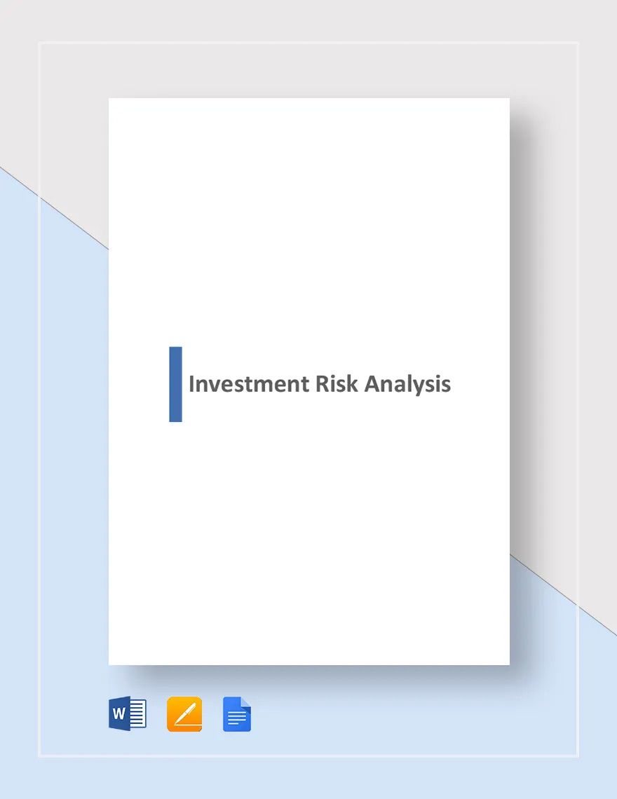 Investment Risk Analysis Template