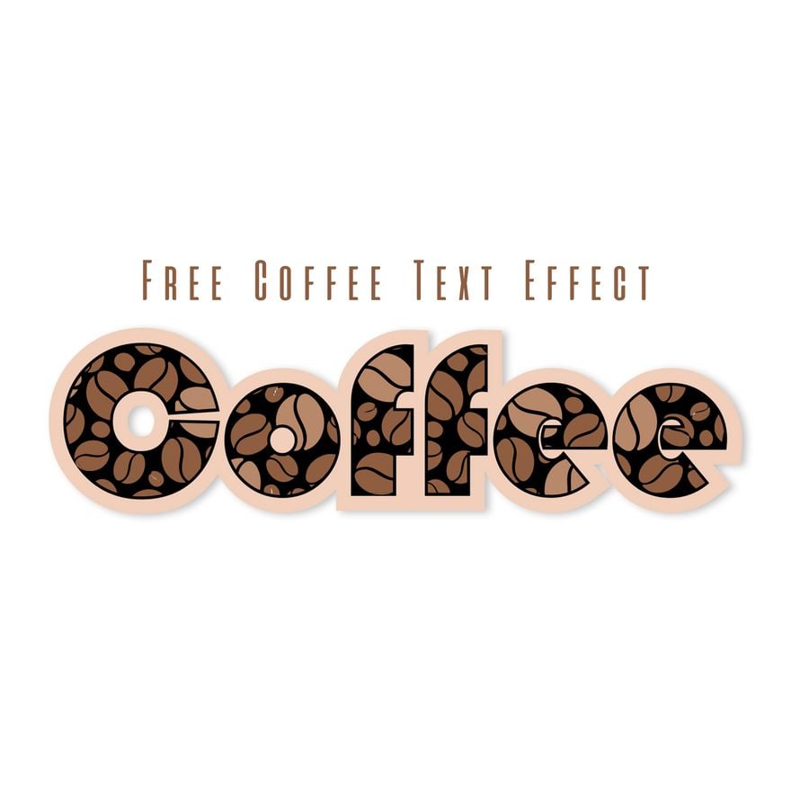 Free Coffee Text Effect - Download In Illustrator, Psd, Eps, Svg, Jpg, Png  | Template.Net