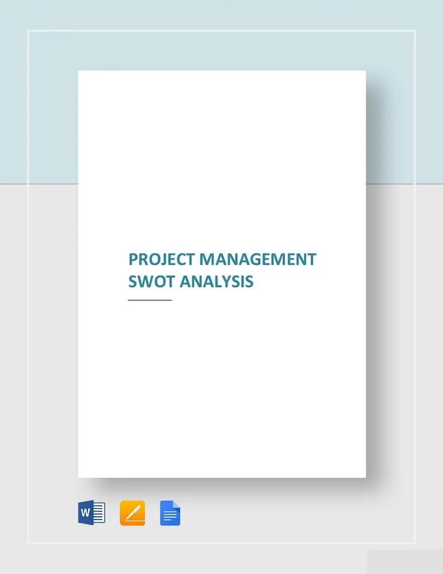 Project Management SWOT Analysis Template
