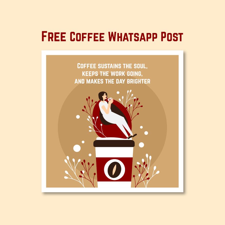 Coffee Whatsapp Post
