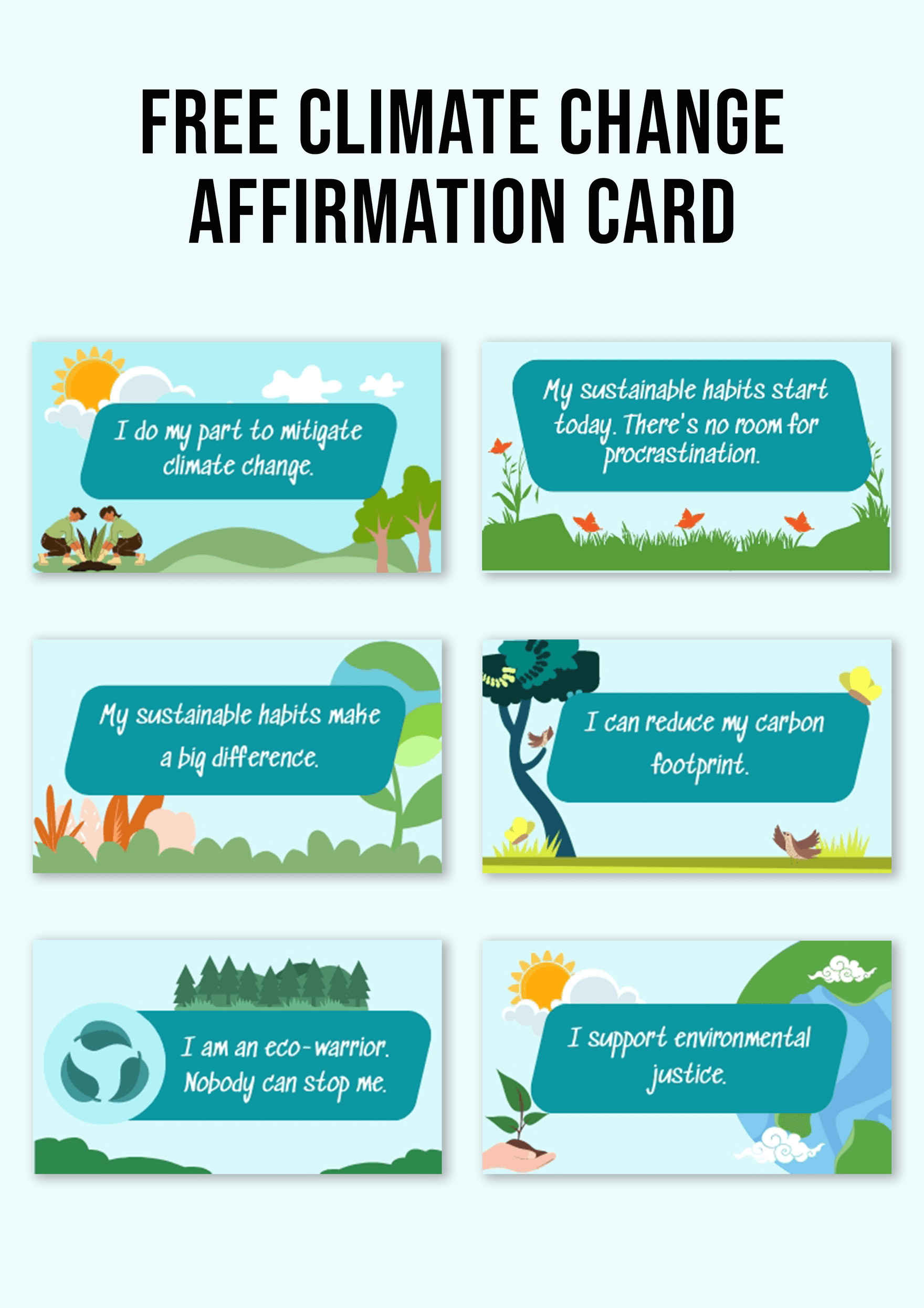 Climate Change Affirmation Card