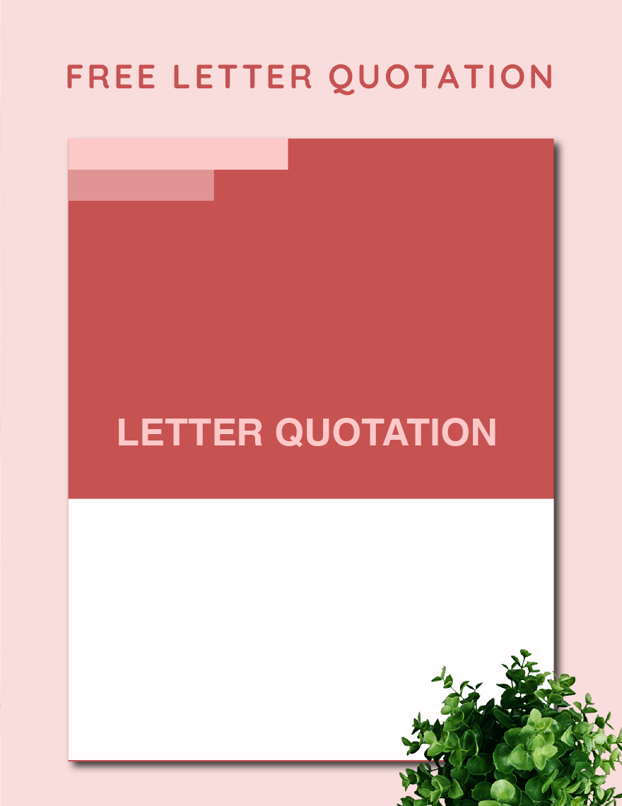 Letter Quotation Template