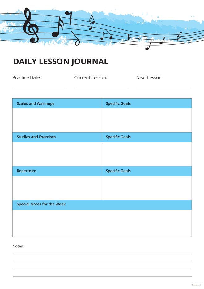 Free Music Journal Template Free Templates