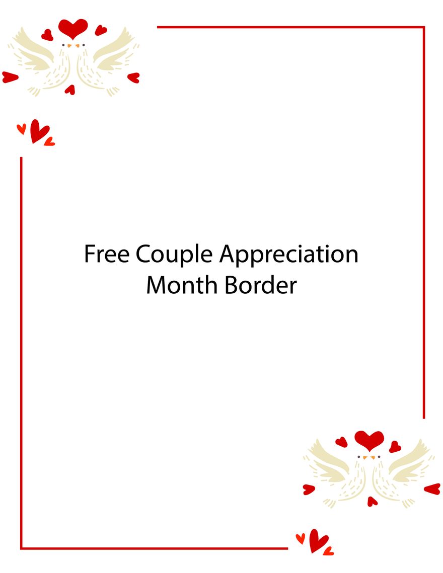 Couple Appreciation Month Border