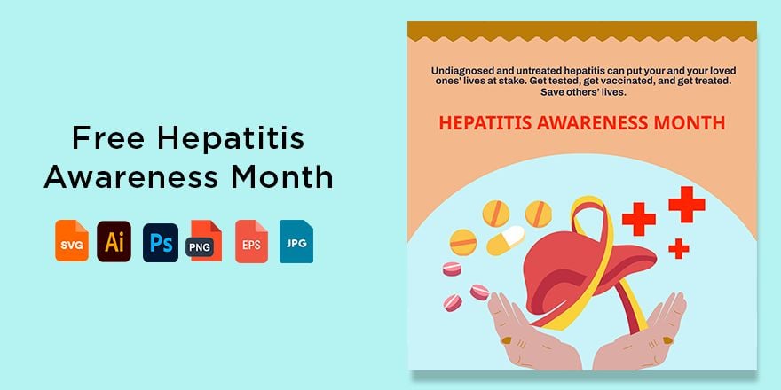 Free Hepatitis Awareness Month Linkedin Post in Illustrator, PSD, EPS, SVG, JPG, PNG