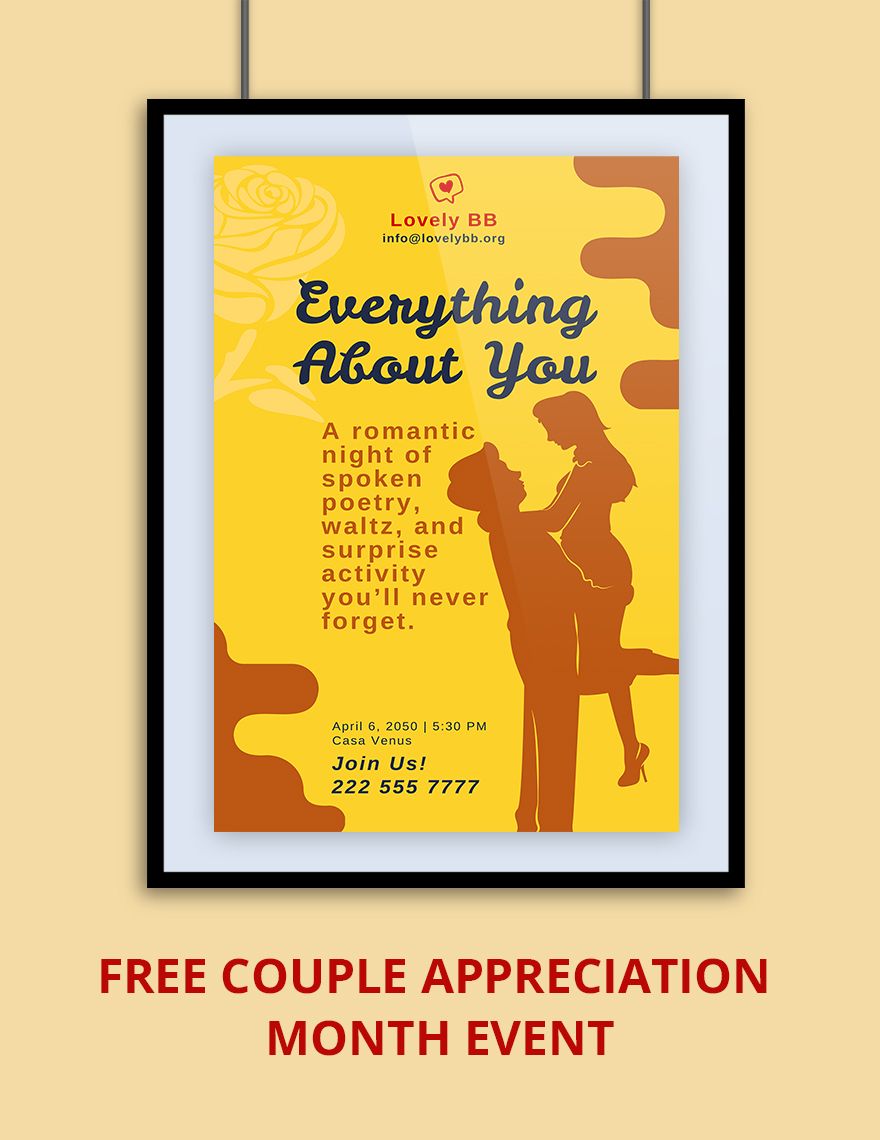 Couple Appreciation Month Event in Word, Google Docs, Illustrator, PSD, EPS, SVG, JPG, PNG