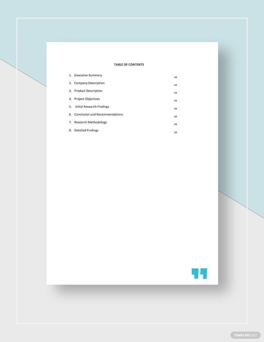 Market Research Analysis Template