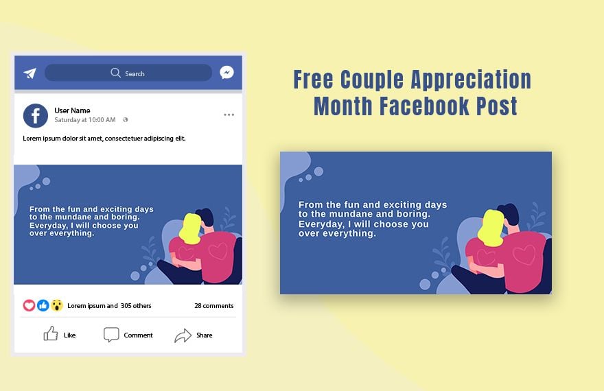Couple Appreciation Month Facebook Post