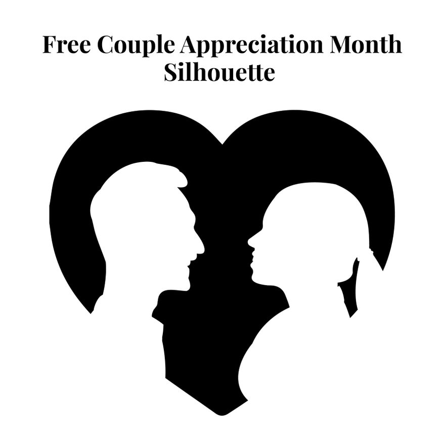Couple Appreciation Month Silhouette