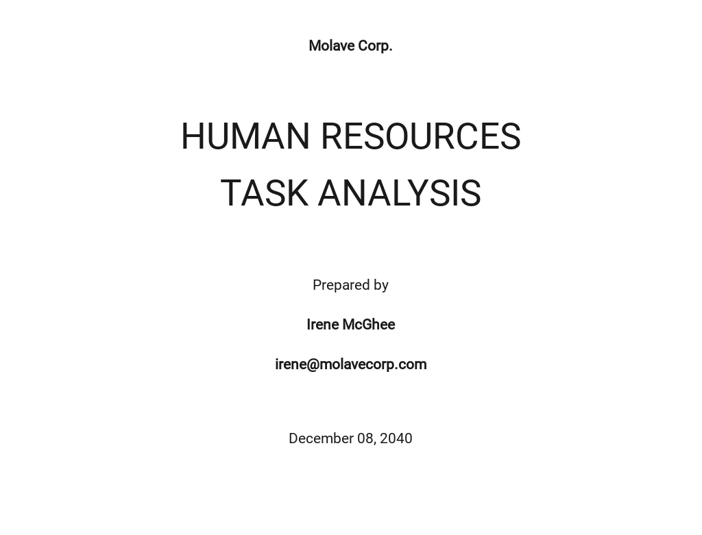 Task analysis template google docs word template
