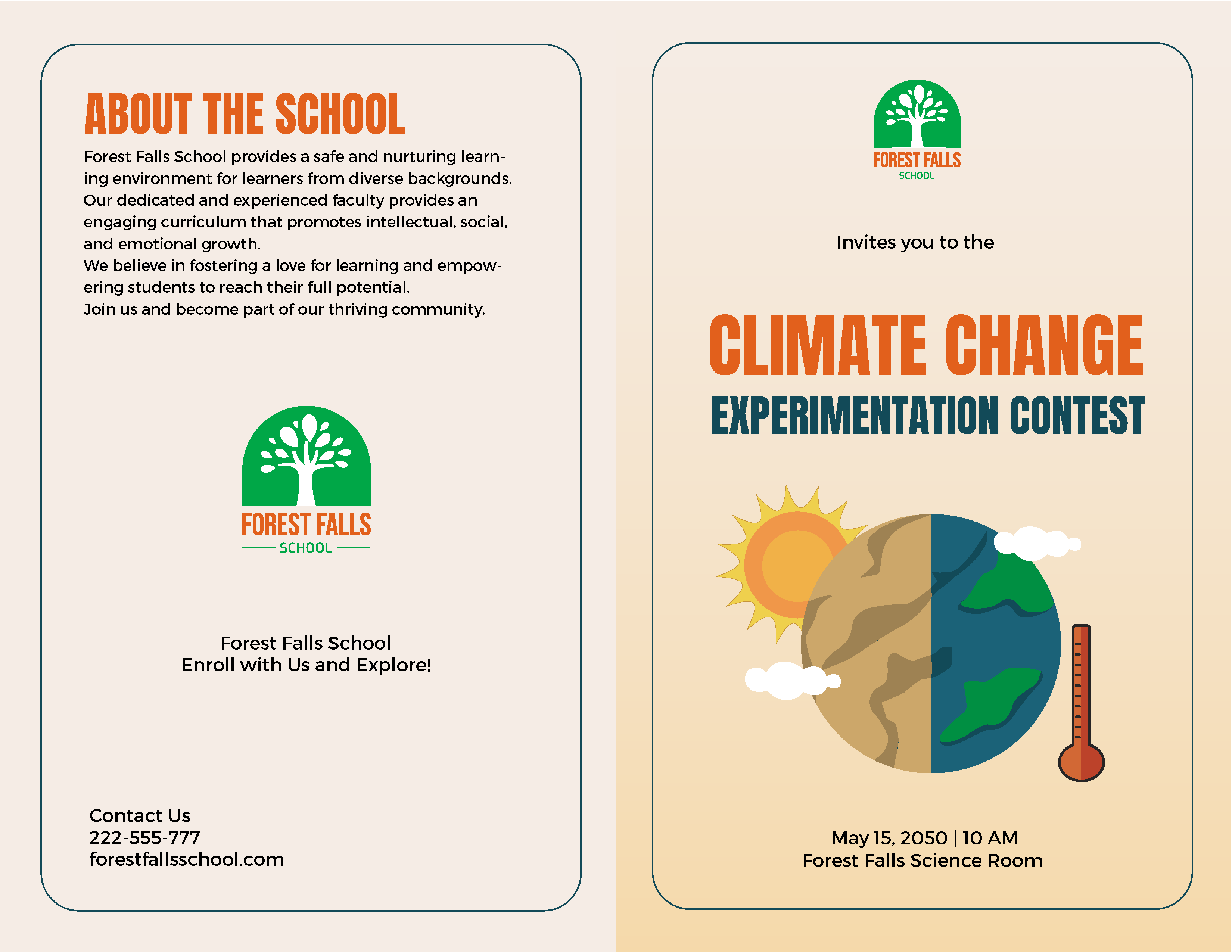 Free Climate Change Brochure Template to Edit Online