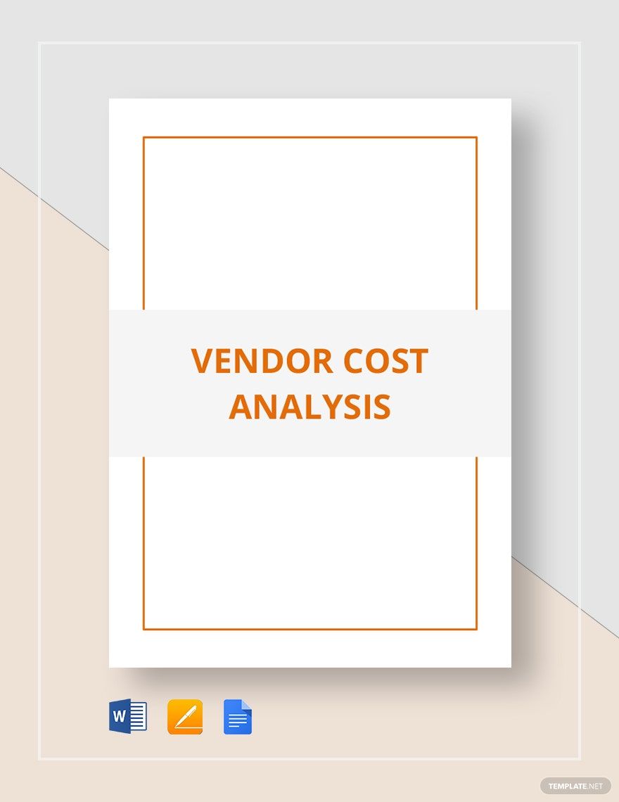 Vendor Cost Analysis Template