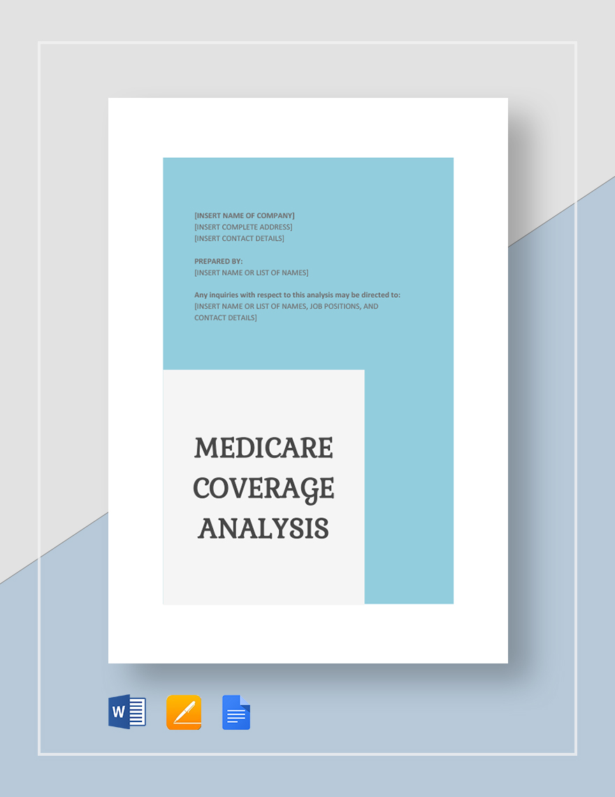 Medicare Coverage Analysis Template - Google Docs, Word, Apple Pages ...