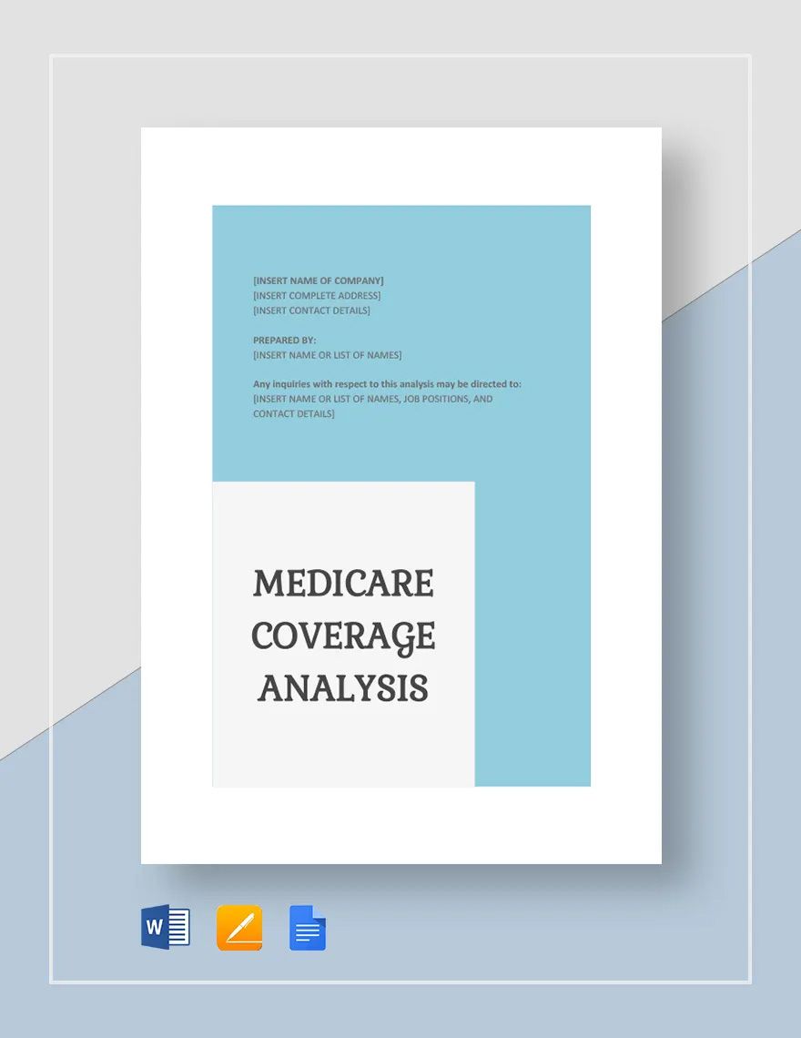 Medicare Coverage Analysis Template in Word, Google Docs, PDF, Apple Pages